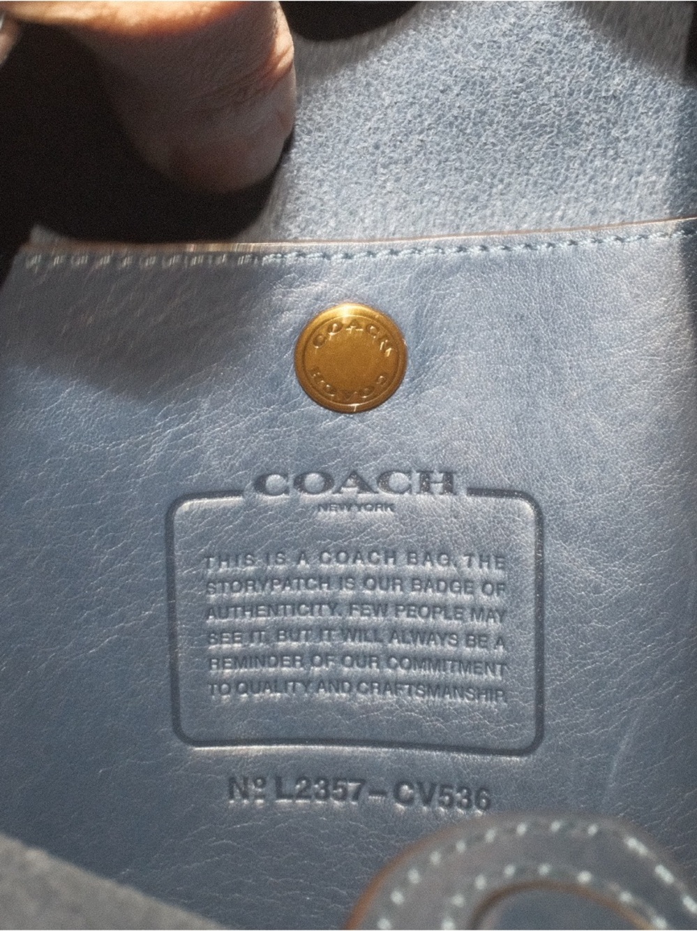 Coach Rare Runway original navy Brooklyn Leather Hobo Shoulder Bag - Picture 5 of 5